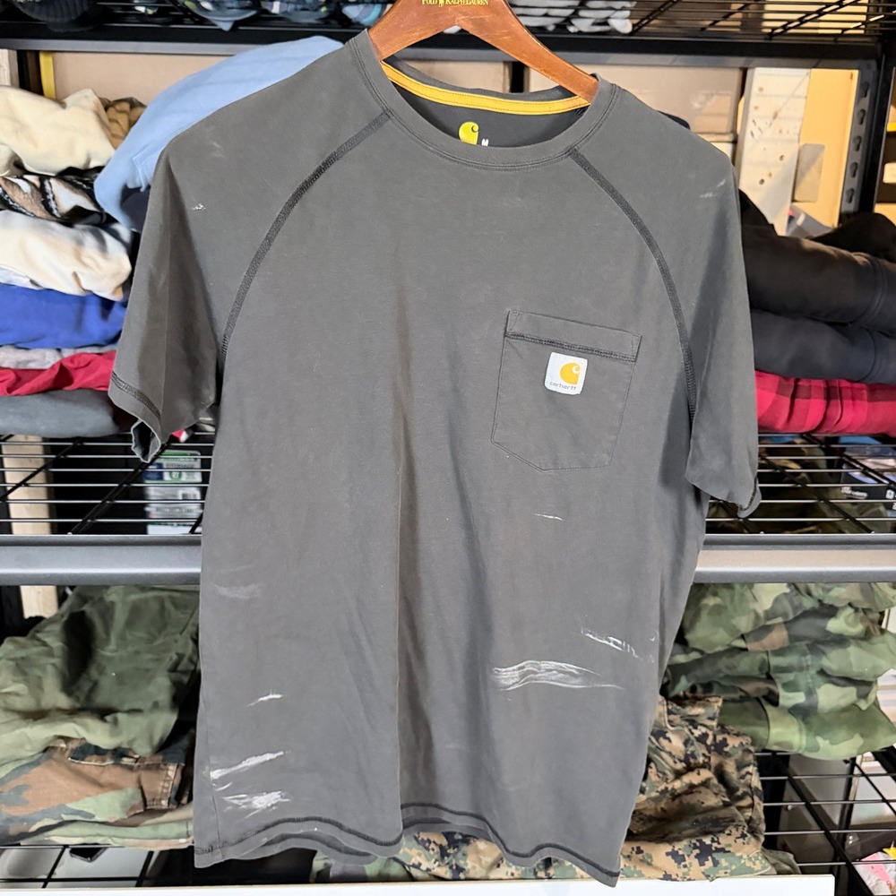 Carhartt Mens Relaxed‎ Fit Short Sleeve Pocket T Shirt Gray Size M